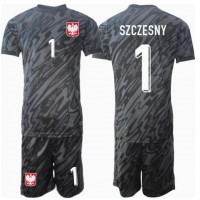 Polen Wojciech Szczesny #1 Målvakt Replika babykläder Bortaställ Barn EM 2024 Kortärmad (+ korta byxor)